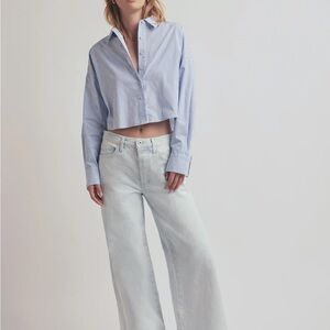 NWOT Favorite Daughter Crop Ex Boyfriend shirt medium